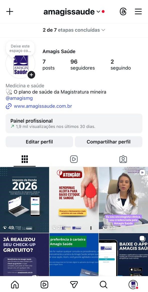 Instagram Amagis Sa&uacute;de